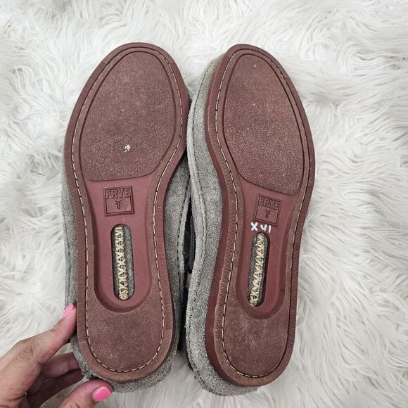 Frye Mason Tie Boat Shoe All Leather Men's Size 11.5 Gray - Picture 4 of 8